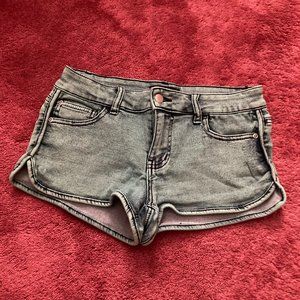 Ocean Blue Acid Wash Shorts